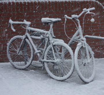 冬の自転車